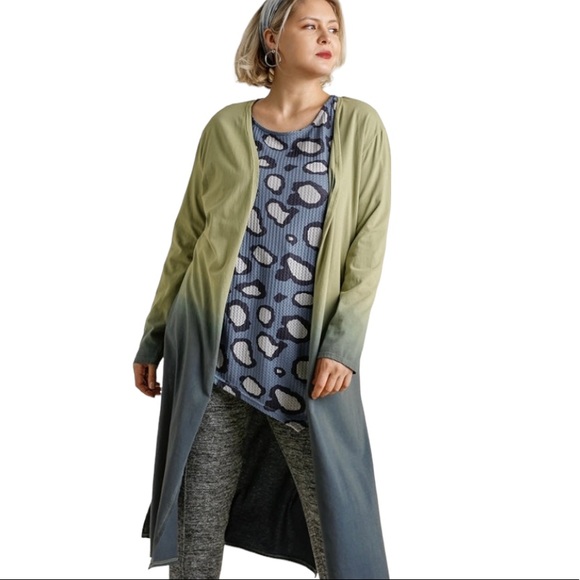 NWT Ombré Open Front Kimono Cardigan with tags size 1x - Picture 2 of 6